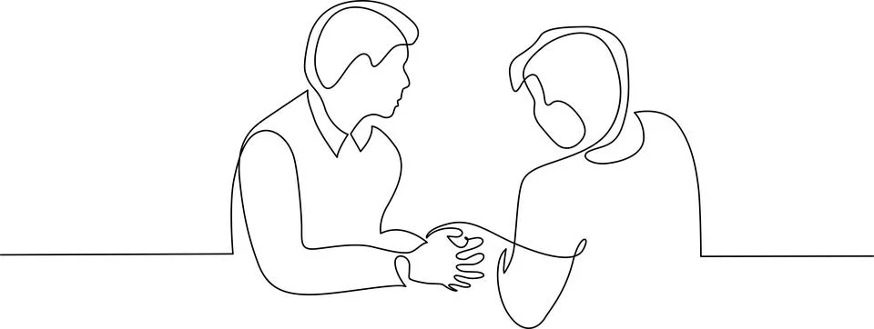 Two people shaking hands Vector Stock Illustration