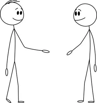 Two people shaking hands Vector 스톡 일러스트