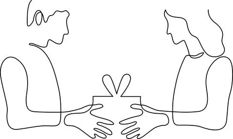 Two people sharing a meal Vector イラスト素材