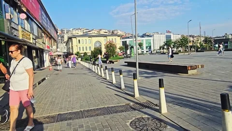 Two people standing on a. Stock Footage 282683495