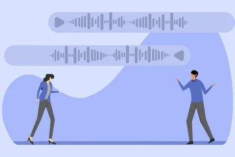 Two people talking Stock Illustration