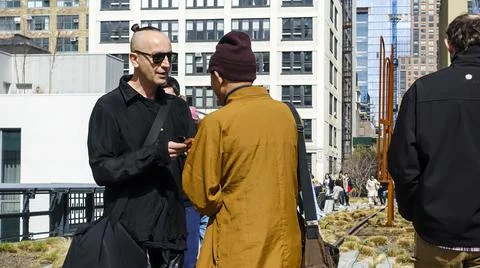 Two people talking Stock Photos