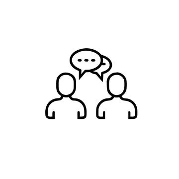 Two people talking speech bubble icon Stock Illustration