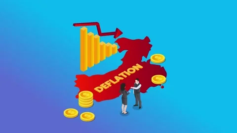 Two people talks about increasing deflation chart Stock Footage 169386203