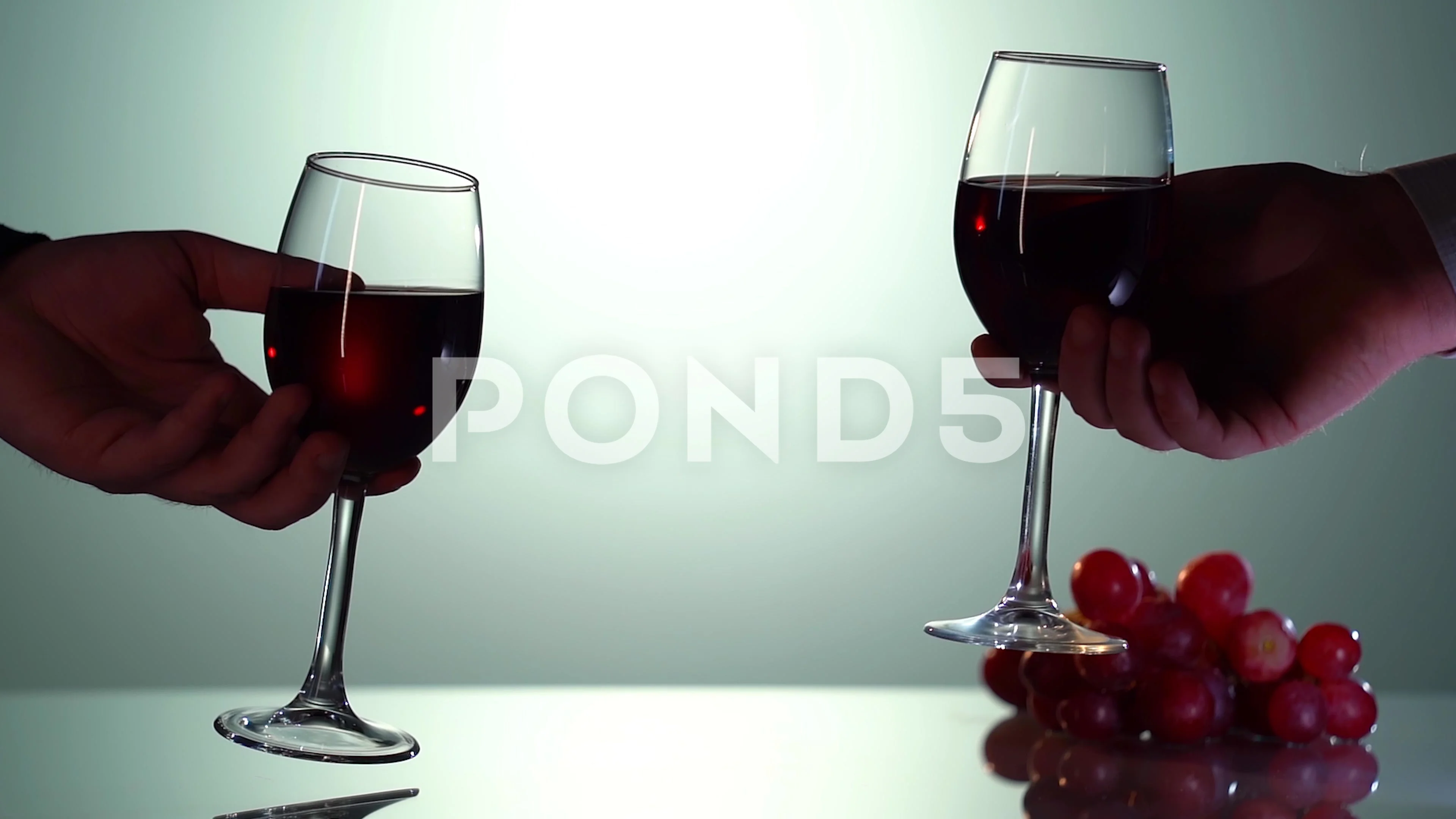 Cheers Two Red Wine Glasses, Toast by Domin domin