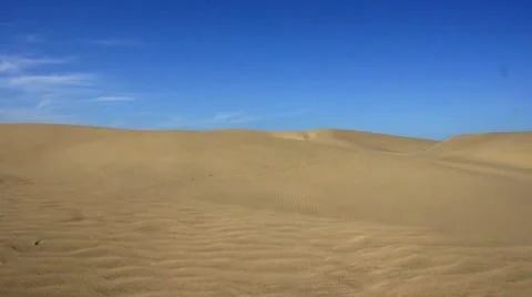 Two people walking through a desert with dunes 動画素材 10592636