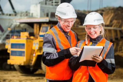 Two people working Stock Photos