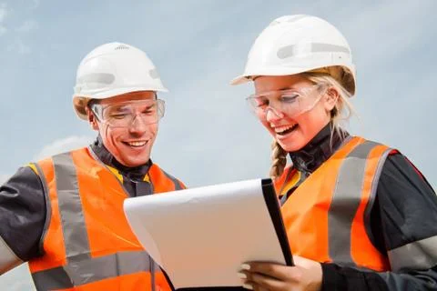 Two people working Stock Photos