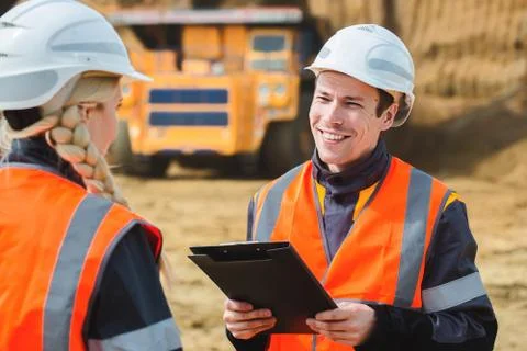 Two people working Stock Photos