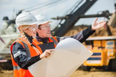 Two people working Foto stock