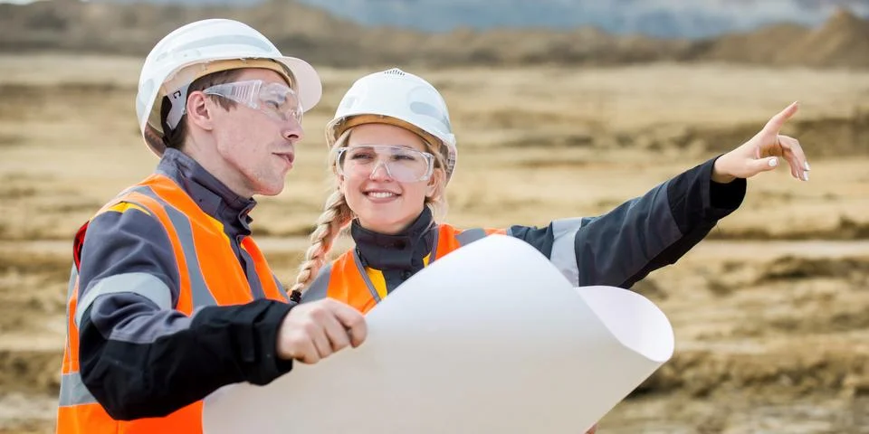 Two people working Stock Photos