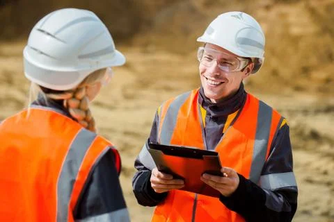 Two people working Stock Photos