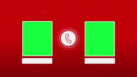 Two person phone call talking animation concept green screen, Voice call recordi Stock Footage 307425072
