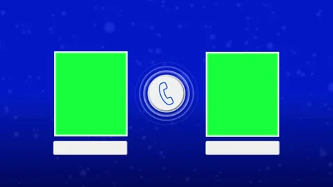 Two person phone call talking animation concept green screen, Voice call recordi Stock Footage 307425074