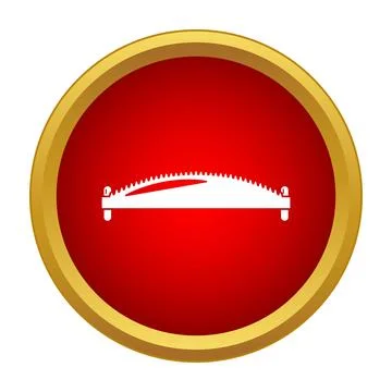 Two person saw icon for carpentry and logging Stock Illustration