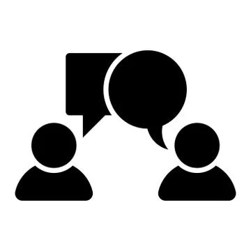 Two Persons Chatting, Client Consultant Illustrazione stock