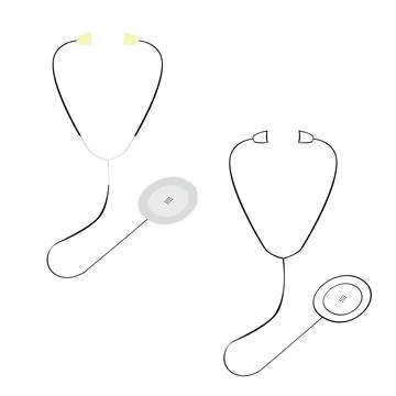 Two phonendoscopes Иллюстрация