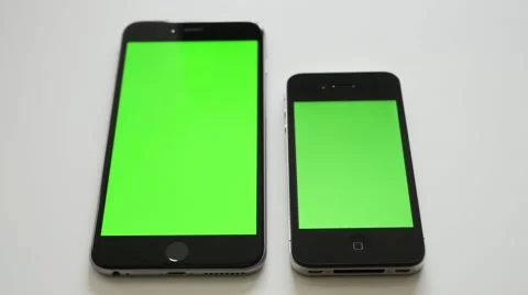 Two phones with a chroma key screen. Stock Footage 55494029
