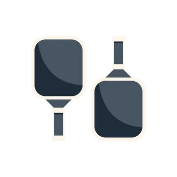 Two pickleball paddles lying crossed over each other Ilustração Stock