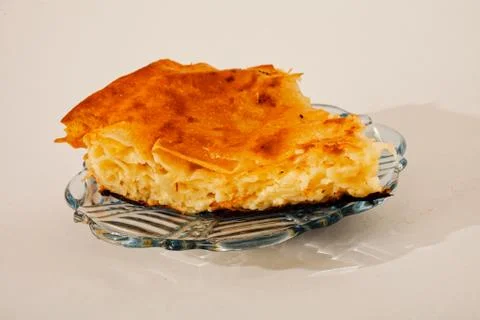 Two piece of pie with cheese Stock Photos