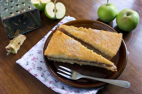 Two pieces of apple pie Stock-Fotos