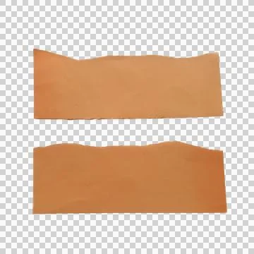 Two pieces of brown torn paper with rough edges Фото