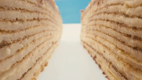 Two pieces of cake Stock Footage 116809834