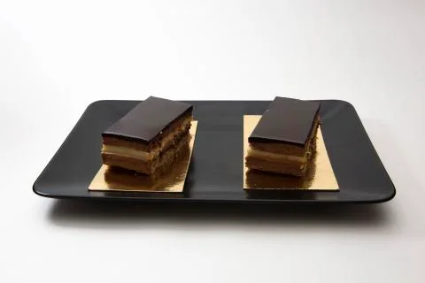 Two pieces of cake Stock Photos
