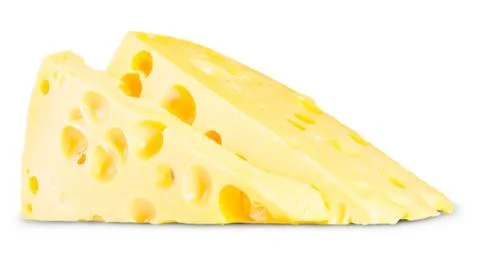 Two pieces of cheese Stock Photos
