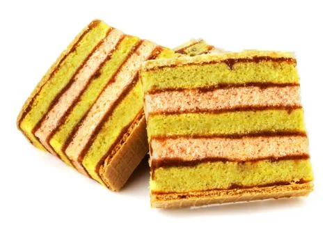 Two pieces of an empty cookie Stock Photos