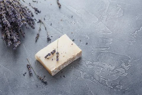 Two pieces of handmade soap Stock Photos