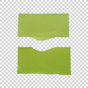 Two pieces of light green torn paper with rough edges Foto stock