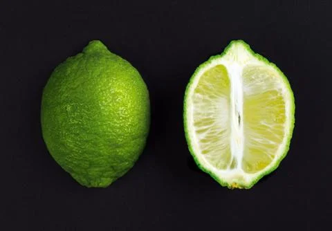 Two pieces of lime Stock Photos