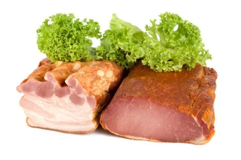Two pieces of meat Stock Photos