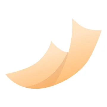Two pieces of paper flying together in the wind Stock Illustration