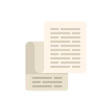 Two pieces of paper with text representing documents are overlapping Stock Illustration