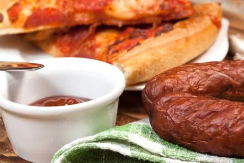 Two pieces of pizza. Stock Photos