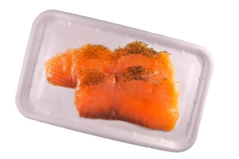 Two pieces of a salmon Stock Photos