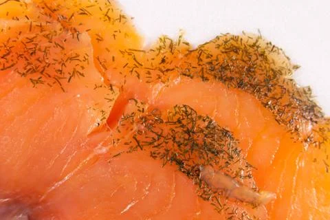Two pieces of a salmon Stock Photos
