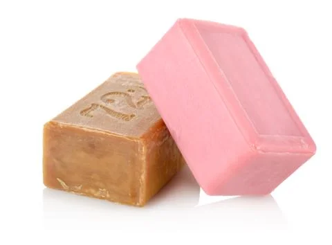Two pieces of soap Stock Photos