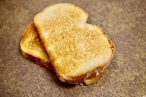 Two pieces of toast Foto stock