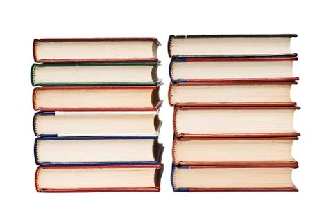 Two piles of books. Foto stock