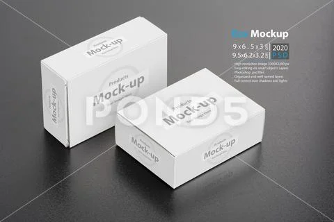 Two pillboxes packages on dark background mock-up series PSD Template