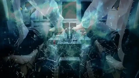 Two pilots during check adjusting throttles in aviation cockpit overlay showing Stock Footage 333859683