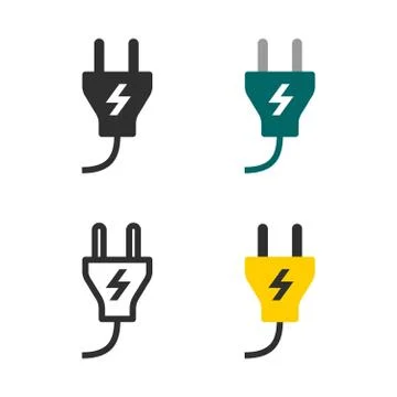 Two pin electric plug Illustrazione stock