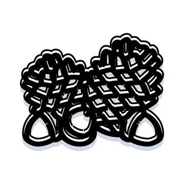 Two pinecones representing nature and winter season Illustrazione stock