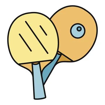 Two ping pong rackets ready for game Stock Illustration