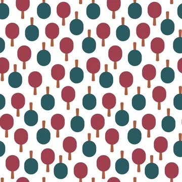Two ping pong, table tennis rackets seamless pattern Illustrazione stock