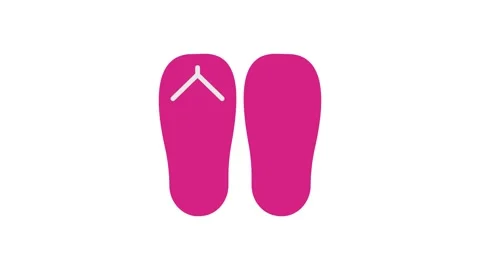 Two pink flip flops placed on a solid black background, showcasing their vi.. Stock Footage 332904871