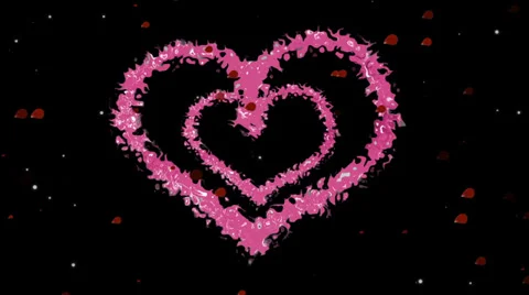 Two Pink Hearts Stock Footage 34238000